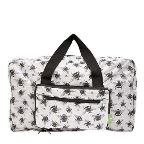 Wochenend-Reisetasche ECO CHIC faltbar Hummeln Grau 29x50x20cm 100% Kunststoff recycelt